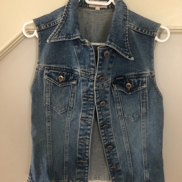 Vintage Guess Denim Vest - Picture 4 of 4